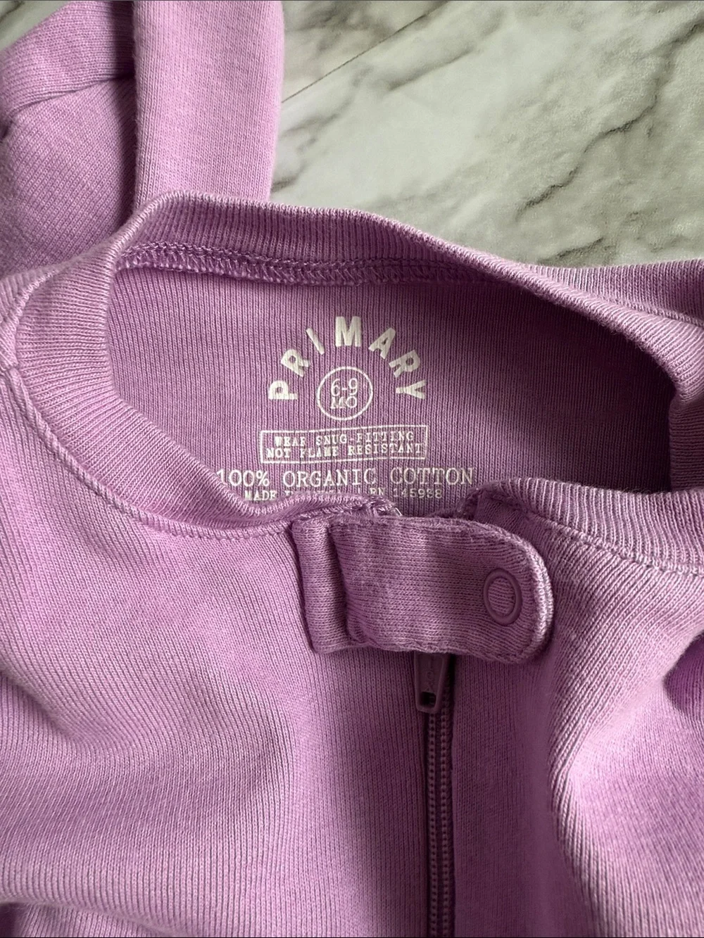 Primary Lilac Footie Pajamas